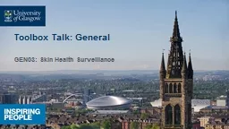 Toolbox Talk: General GEN03: Skin Health Surveillance