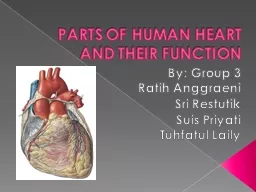 PARTS OF HUMAN HEART AND THEIR FUNCTION