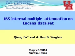 ISS internal multiple attenuation on Encana data set