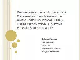 Knowledge-based Method for Determining the Meaning of Ambiguous Biomedical Terms
