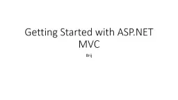 Getting Started with ASP.NET MVC