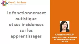 PPT-L e fonctionnement autistique