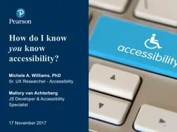 How do I know  you  know accessibility?