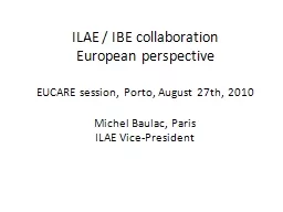 PPT-ILAE / IBE collaboration