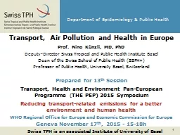 1 Präsentationstitel Transport, Air Pollution and Health in Europe