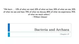 Bacteria and Archaea Chapter 27