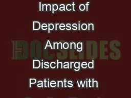 Prevalence and Economic Impact of Depression Among Discharged Patients with Cardiac Events