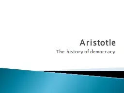 Aristotle The history of democracy