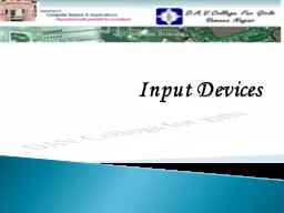 Input Devices Contents Introduction