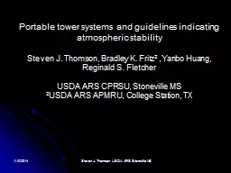 PPT-Portable tower systems and guidelines indicating atmospheric stability