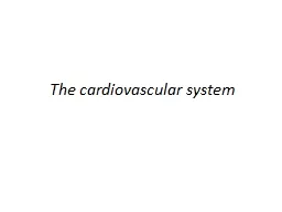 PPT-The cardiovascular system