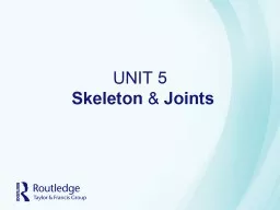 UNIT 5 Skeleton  &  Joints