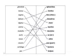 MATCH GREEK ELEMENTS WITH LATIN EQUIVALENTS