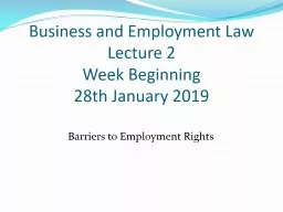 Business and Employment Law