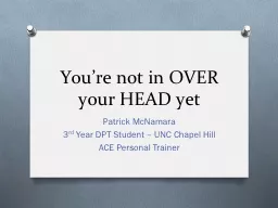 You’re not in OVER your HEAD yet