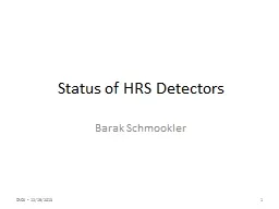 Status of HRS Detectors Barak