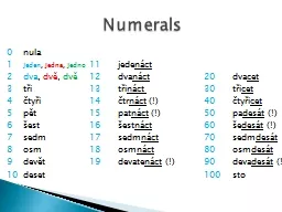 PPT-0 nula 1 jeden , jedna