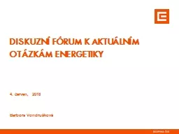 Diskuzní fórum k aktuálním otázkám energetiky