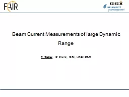 Beam  Current   Measurements