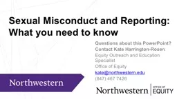 PPT-Sexual Misconduct and Reporting: What you need to know