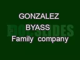 GONZALEZ BYASS  Family  company