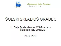 ŠOLSKI SKLAD OŠ GRADEC