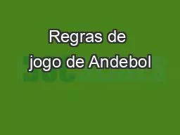 Regras de jogo de Andebol