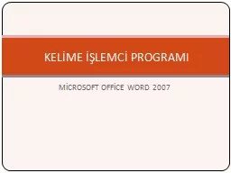 MİCROSOFT OFFİCE WORD 2007