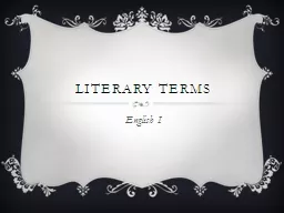 Literary terms English I