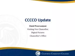 CCCCO Update Omid  Pourzanjani