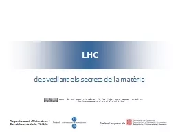 LHC desvetllant els secrets de la matèria