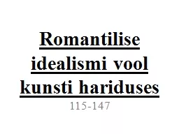 Romantilise   idealismi