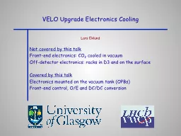 VELO Upgrade Electronics Cooling