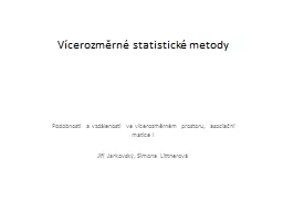 Vícerozměrné statistické metody