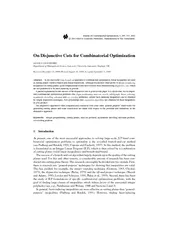 Journal of Combinatorial Optimization     Kluwer Acade