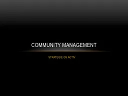 PPT-STRATEGIE GS ACTIV COMMUNITY MANAGEMENT