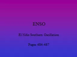 ENSO El Niño Southern Oscillation