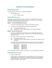 DisketteETS Format Standards Diskette Specifications T