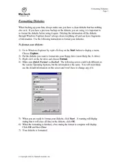 Formatting Diskettes Page Copyright  by Martech System