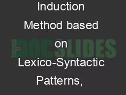 TAXI: a Taxonomy Induction Method based on Lexico-Syntactic Patterns,  Substrings and Focused Crawl