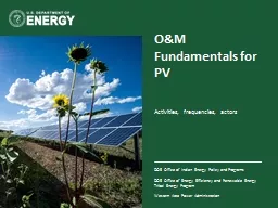 O&M Fundamentals for PV