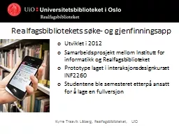 Realfagsbibliotekets   søke