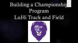 Building a Championship Program