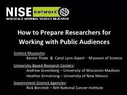 How to Prepare Researchers for Working with Public Audiences