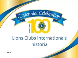 Lions Clubs Internationals historia