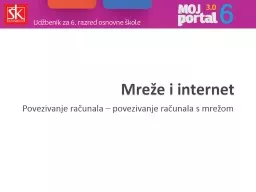 PPT-Mreže i internet Povezivanje računala – povezivanje računala s