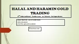 HALAL AND HARAM IN GOLD