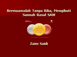 Bermuamalah  Tanpa Riba, Mengikuti Sunnah Rasul SAW