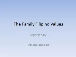 The Family Filipino Values