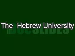 The  Hebrew University